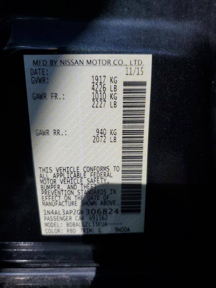 2016 NISSAN ALTIMA