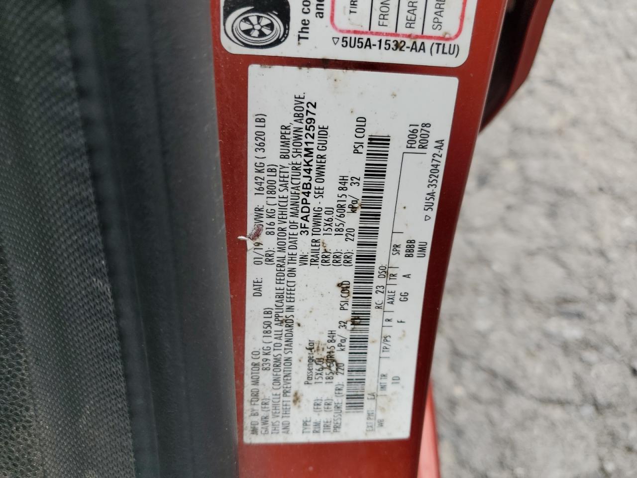 2019 FORD Fiesta