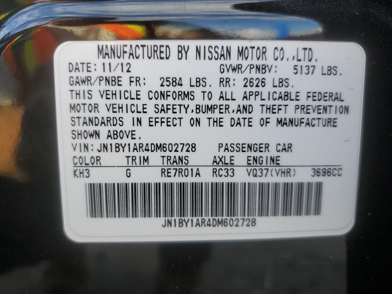 2013 INFINITI M37