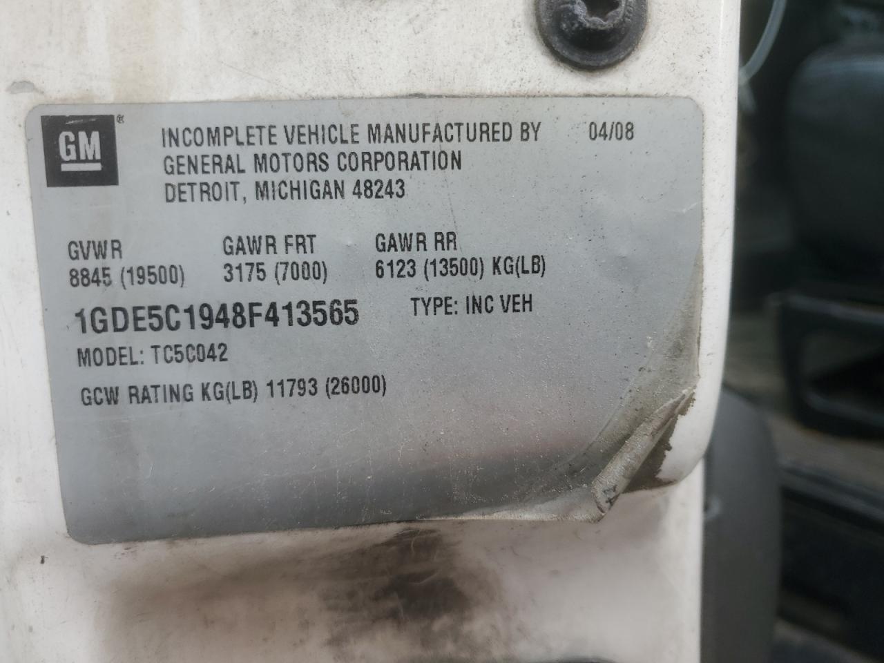 2008 GMC C5500