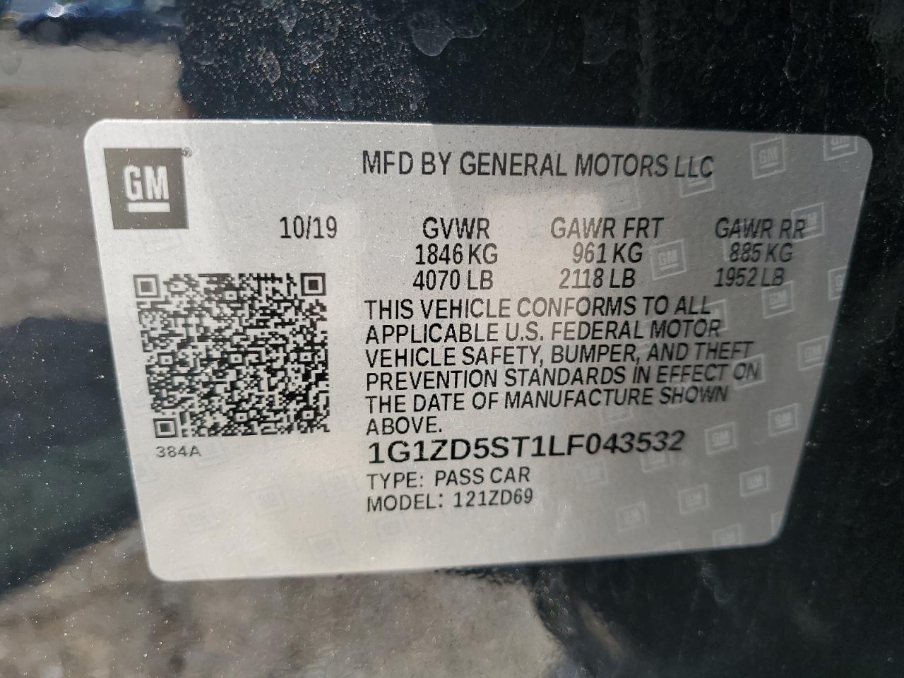 2020 CHEVROLET MALIBU