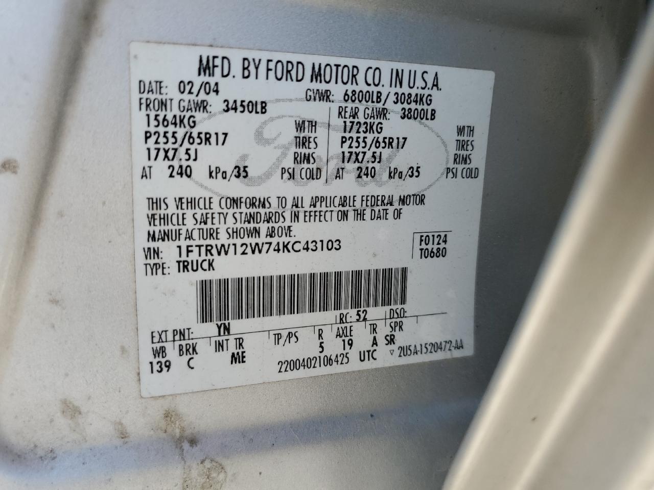 2004 FORD F-150