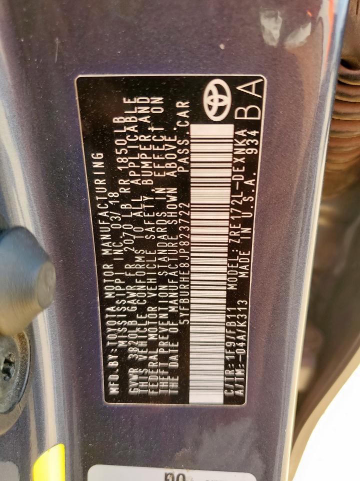2018 TOYOTA COROLLA