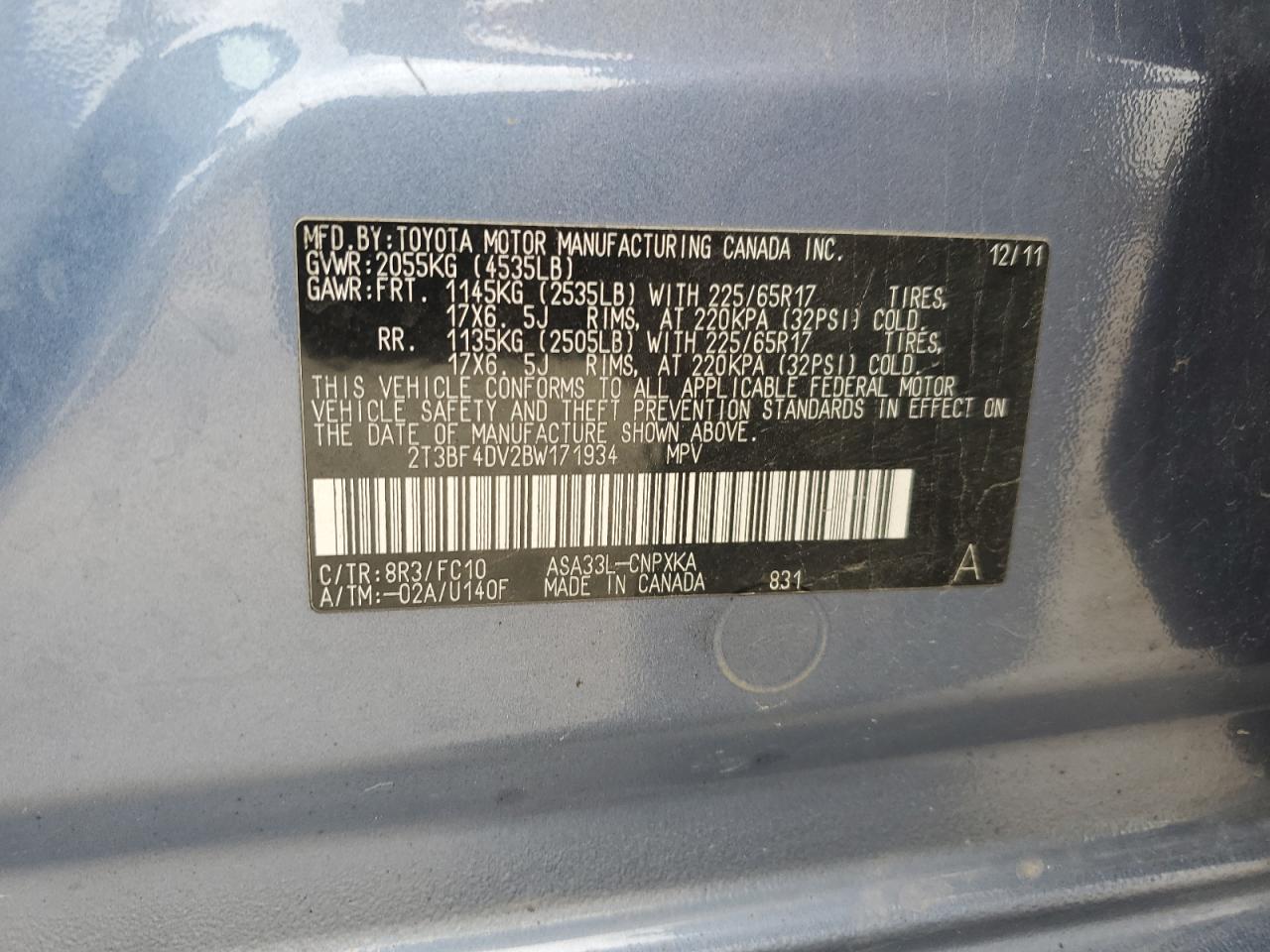 2011 TOYOTA RAV4