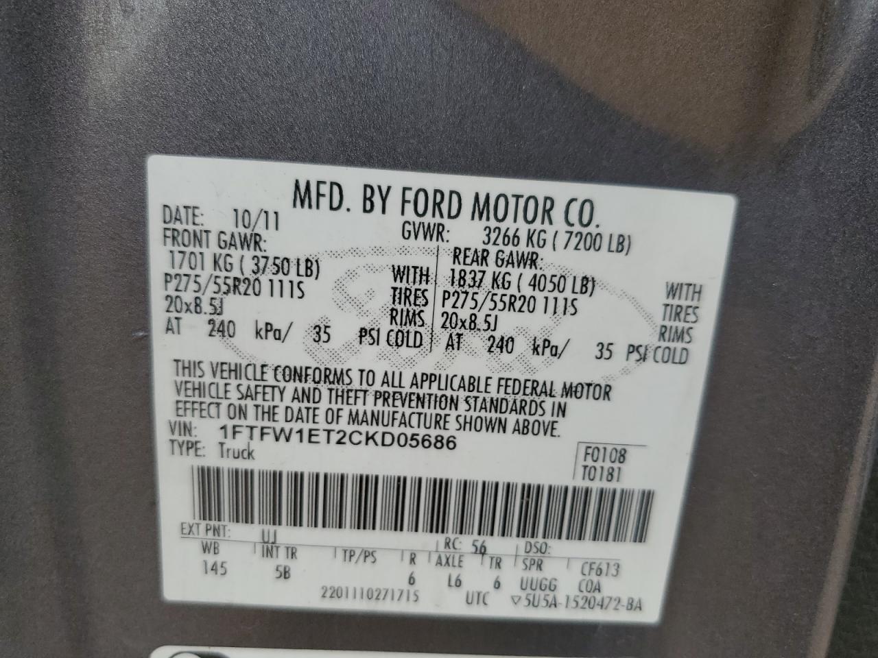 2012 FORD F-150