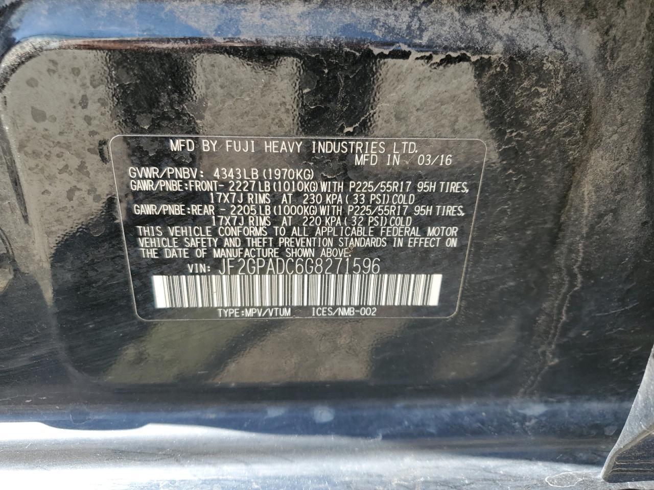 2016 SUBARU Crosstrek