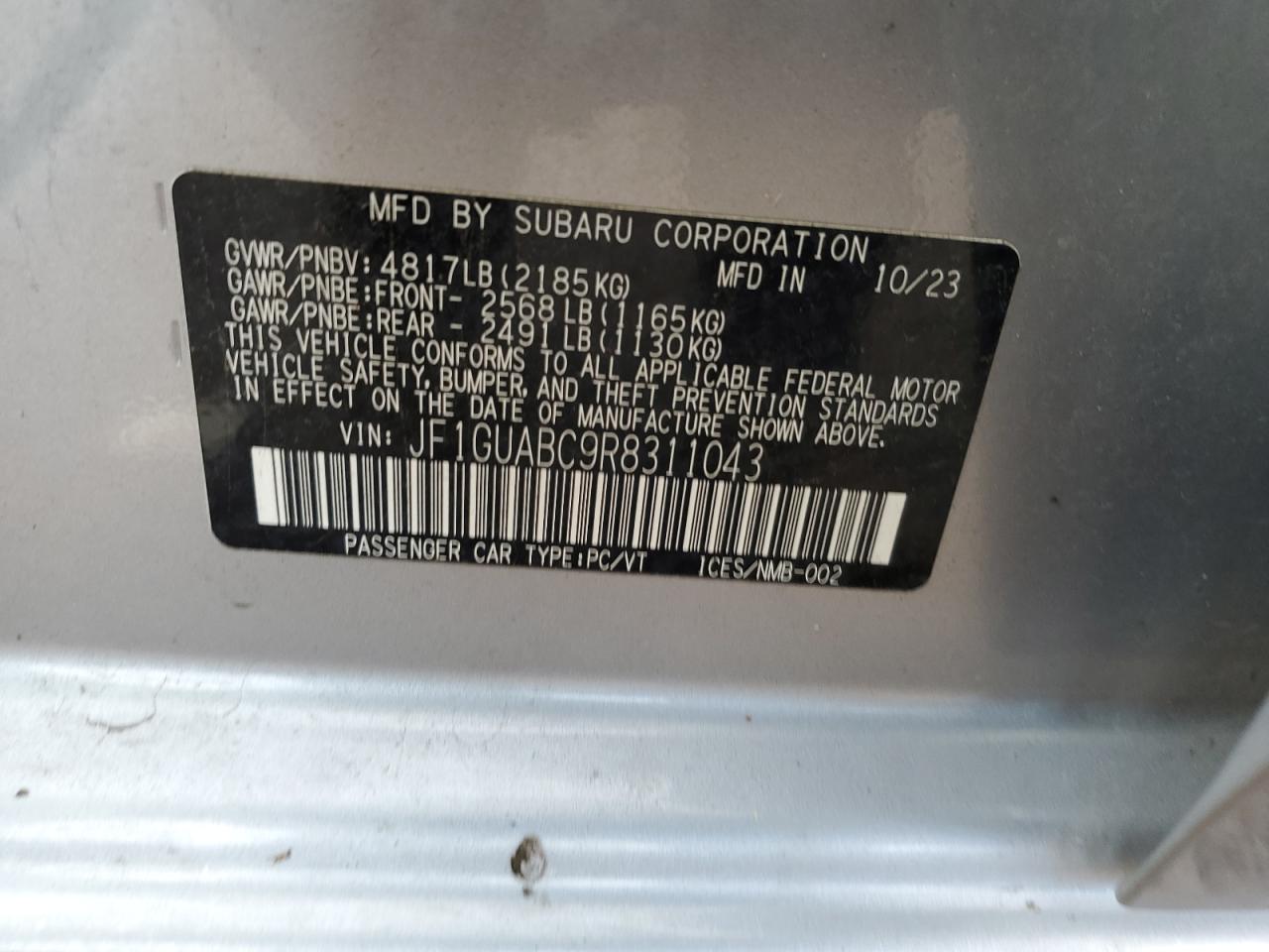 2024 SUBARU IMPREZA