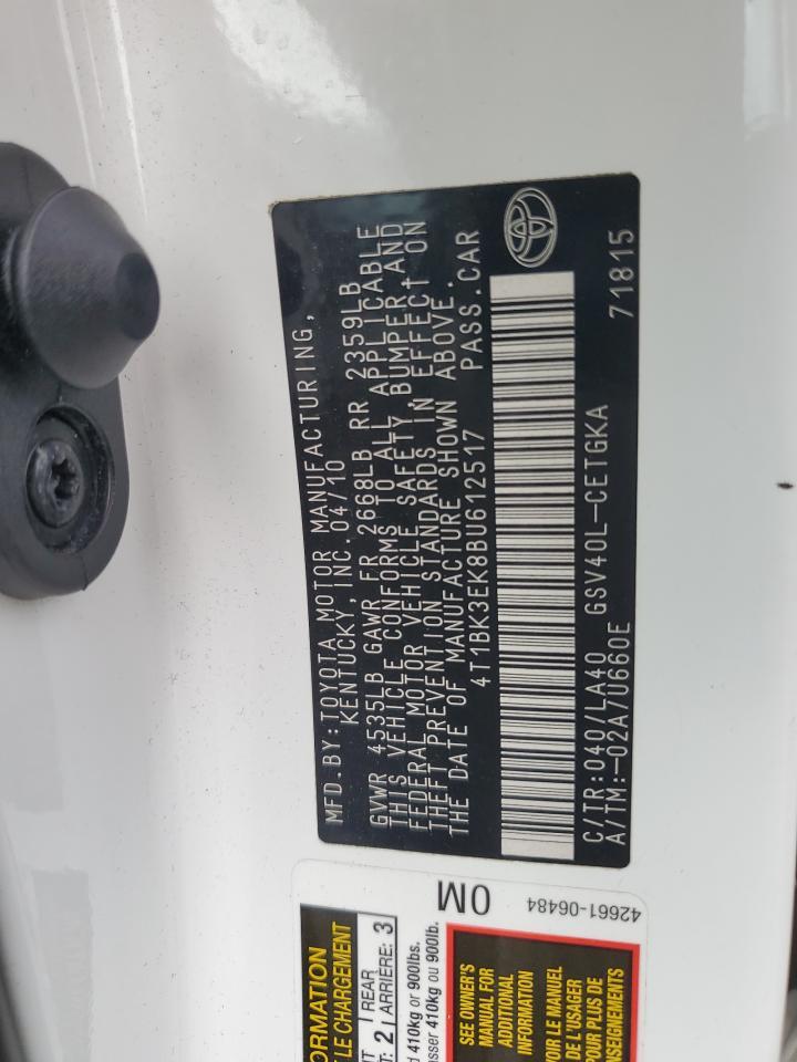 2011 TOYOTA CAMRY