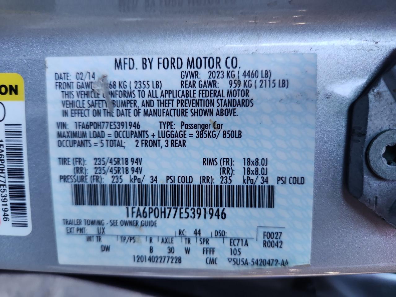 2014 FORD FUSION