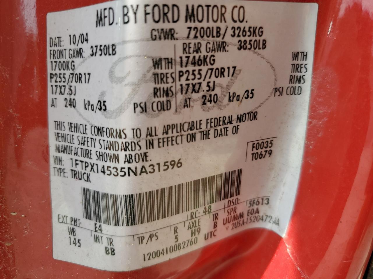 2005 FORD F-150
