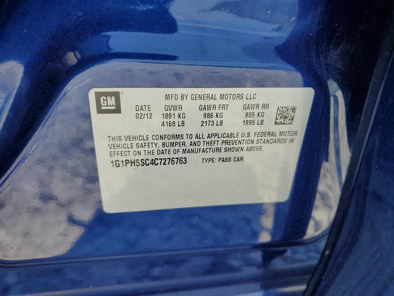 2012 CHEVROLET CRUZE