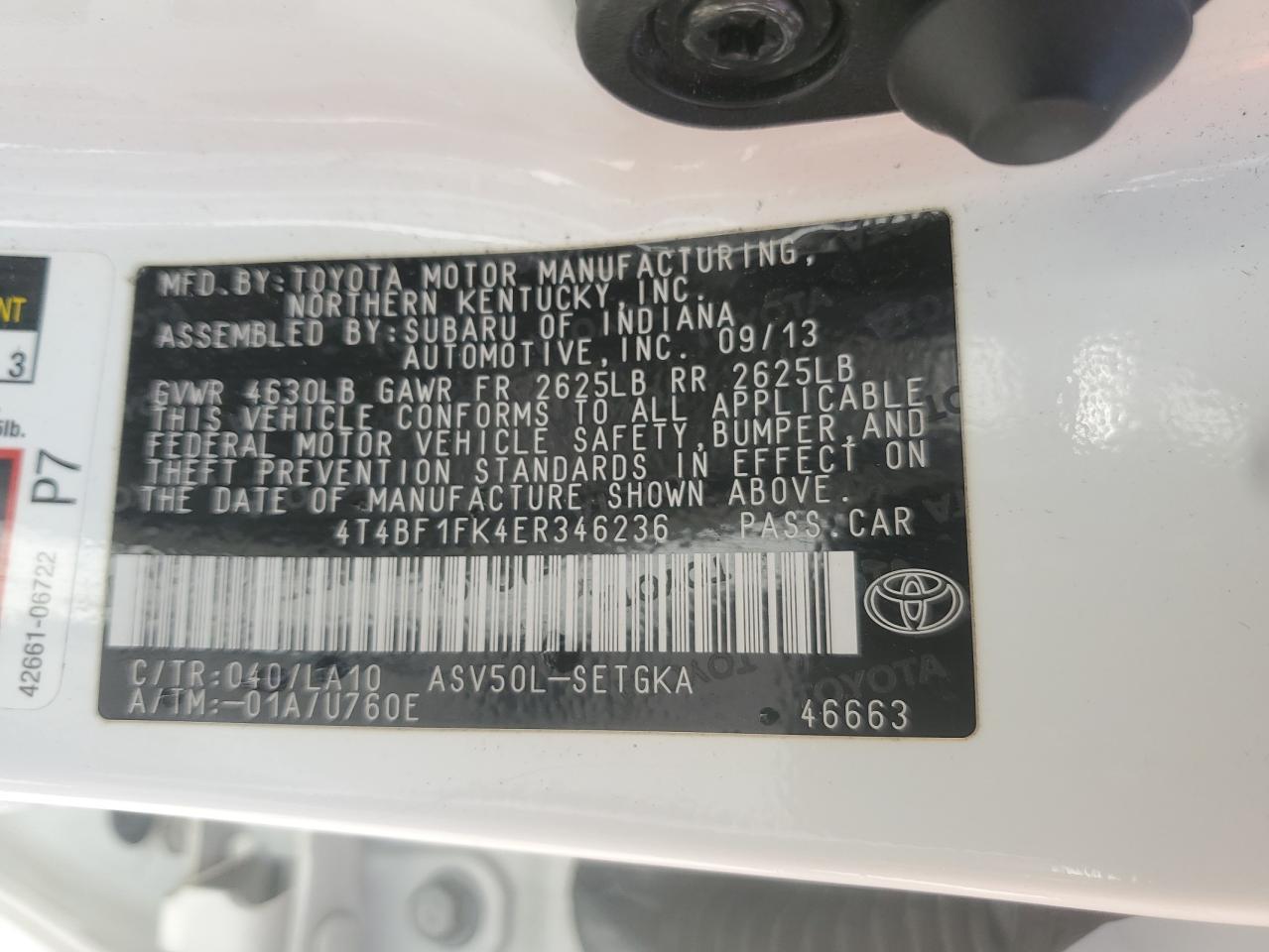 2014 TOYOTA CAMRY