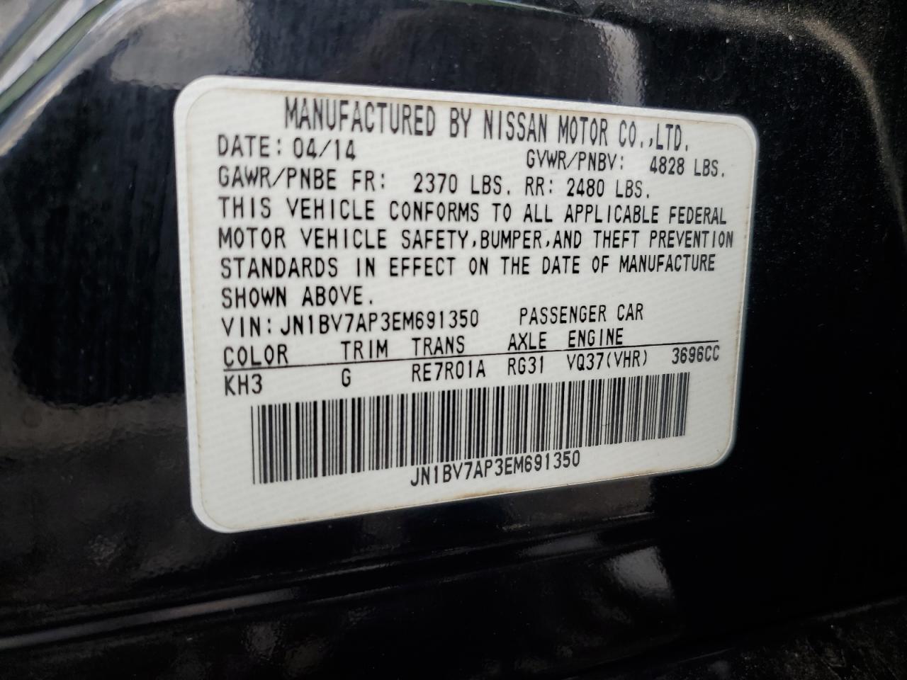 2014 INFINITI Q50