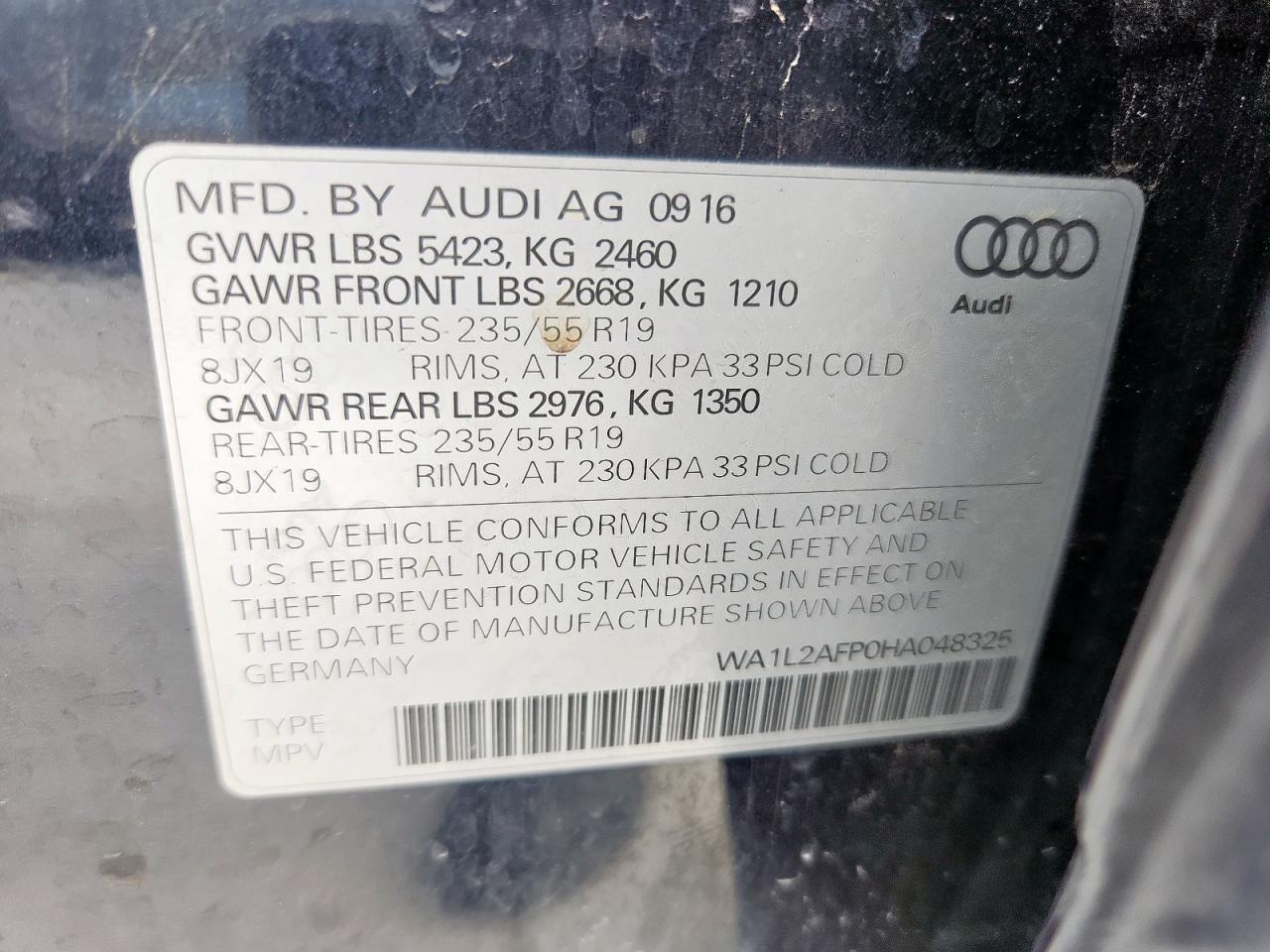 2017 AUDI Q5