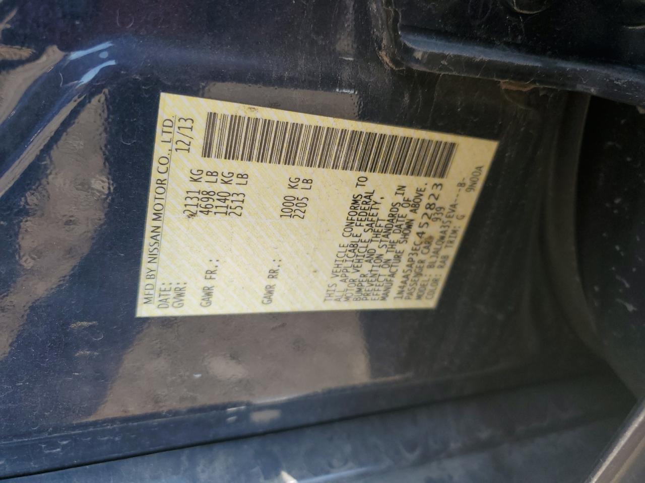 2014 NISSAN Maxima