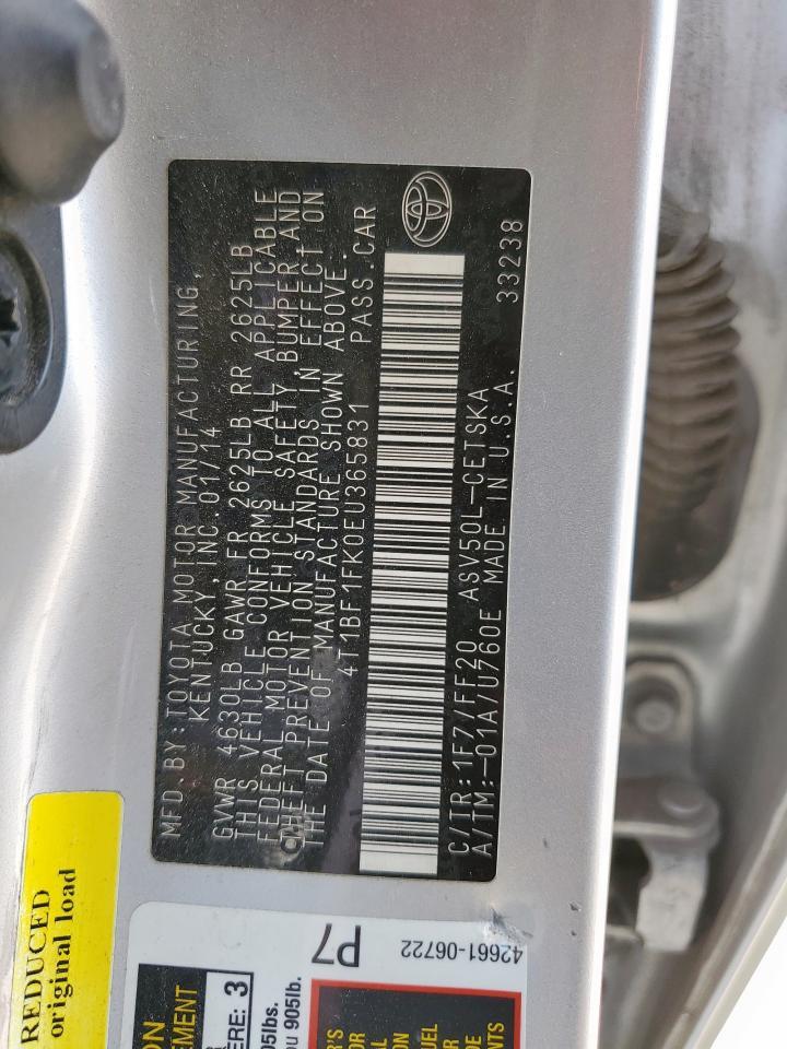 2014 TOYOTA CAMRY