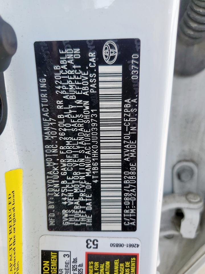 2018 TOYOTA CAMRY