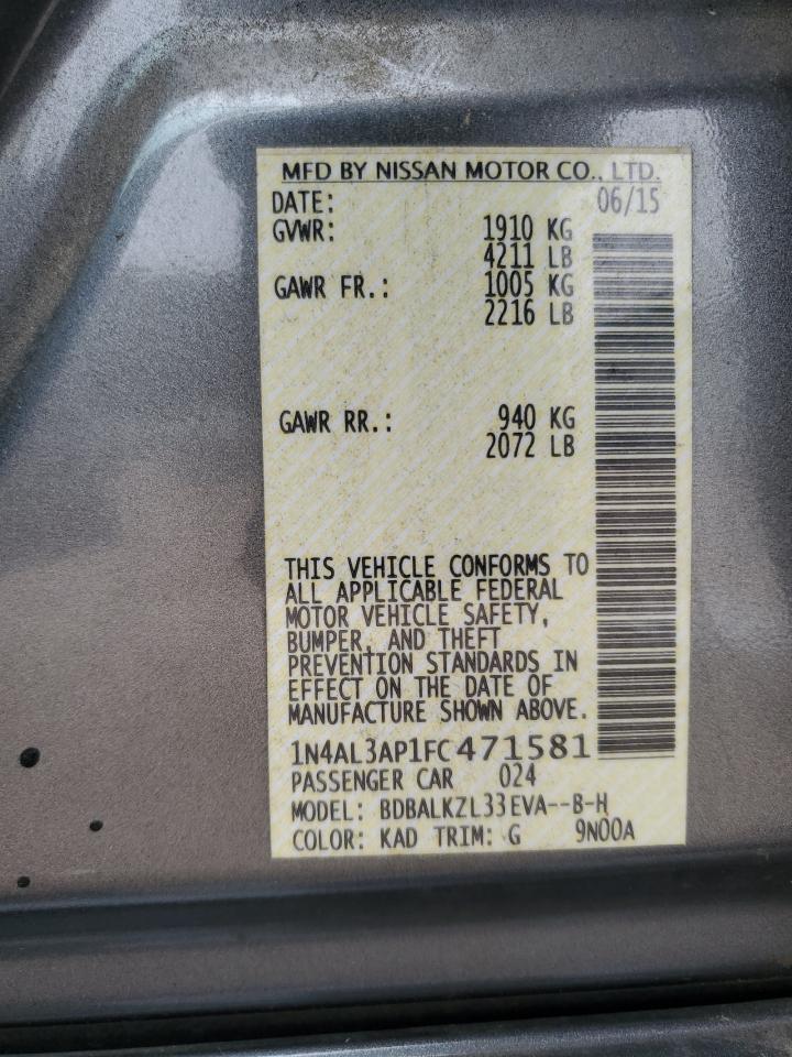 2015 NISSAN ALTIMA