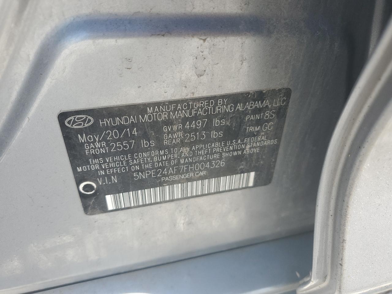 2015 HYUNDAI SONATA