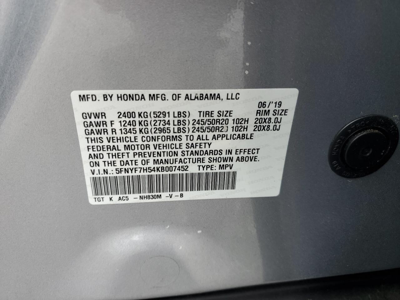2019 HONDA Passport