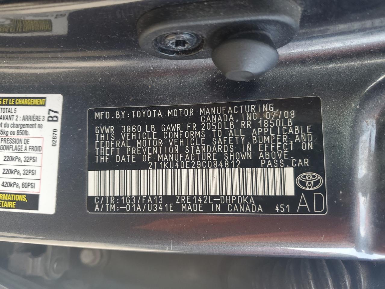 2009 TOYOTA MATRIX