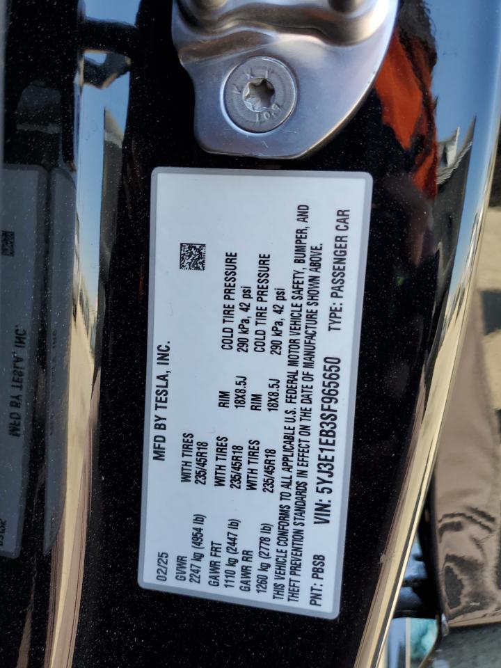 2025 TESLA MODEL 3