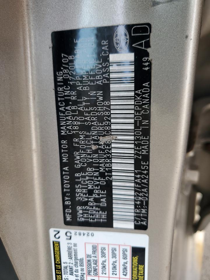 2008 TOYOTA COROLLA