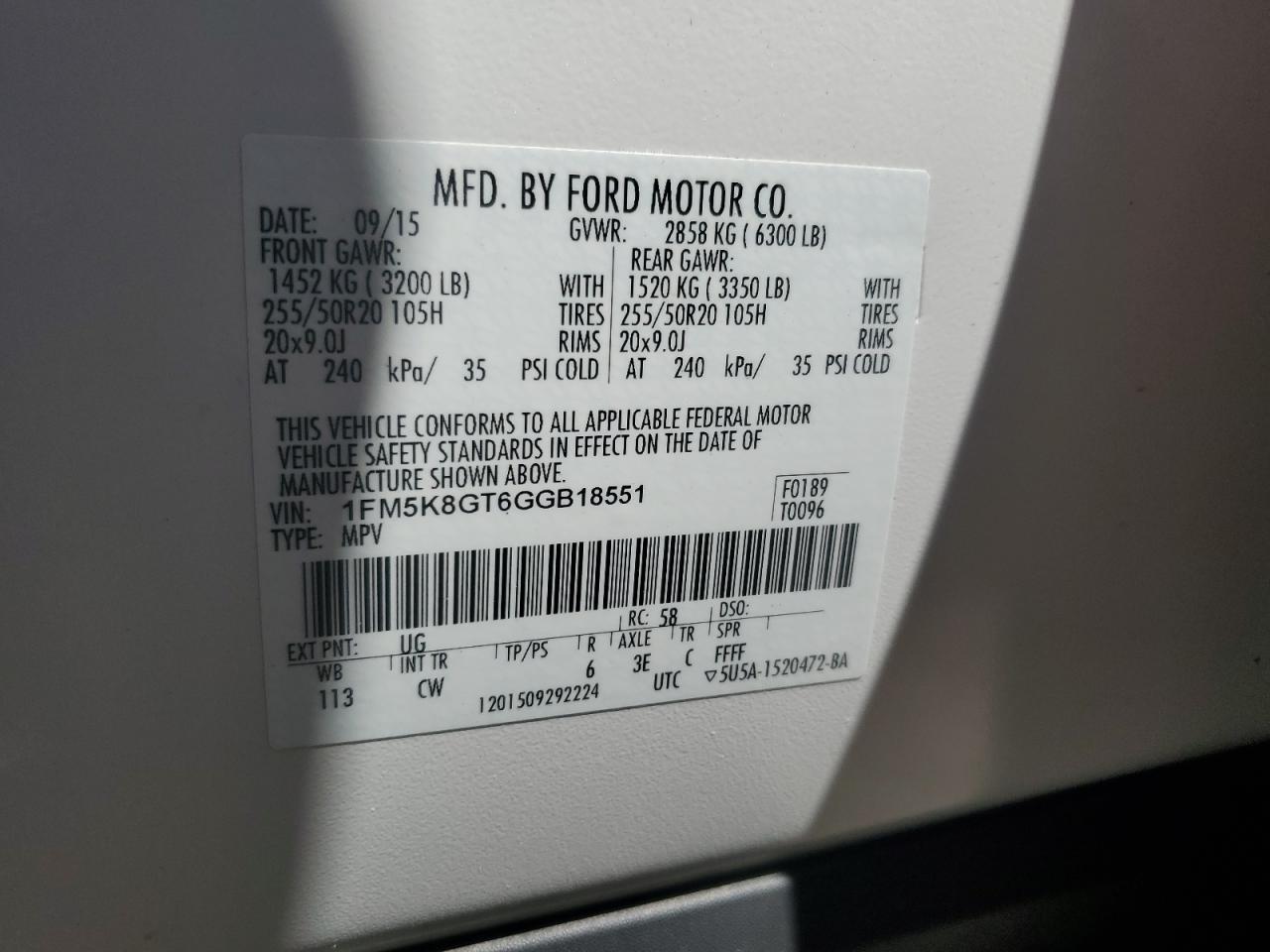 2016 FORD Explorer Sport Trac