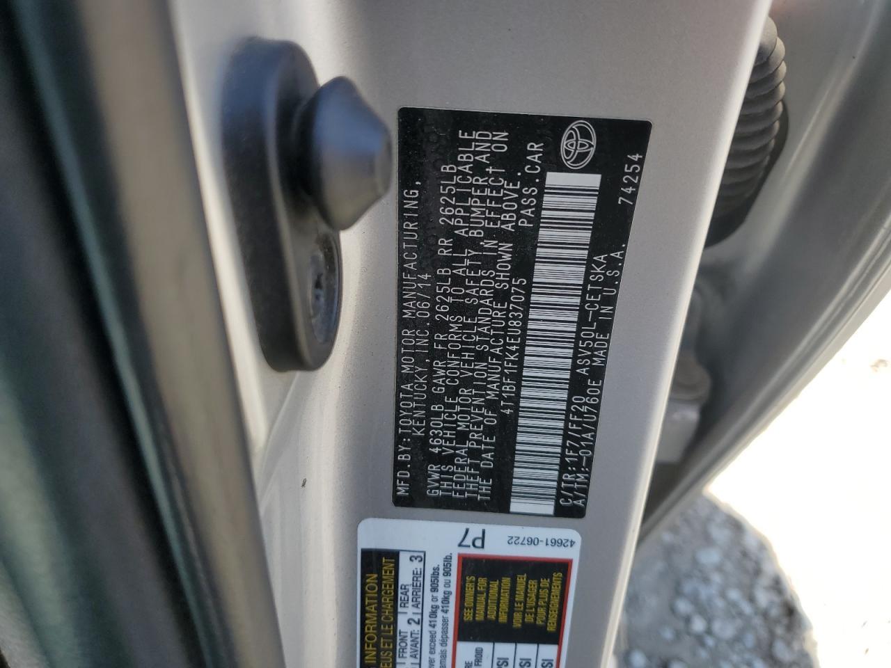 2014 TOYOTA CAMRY