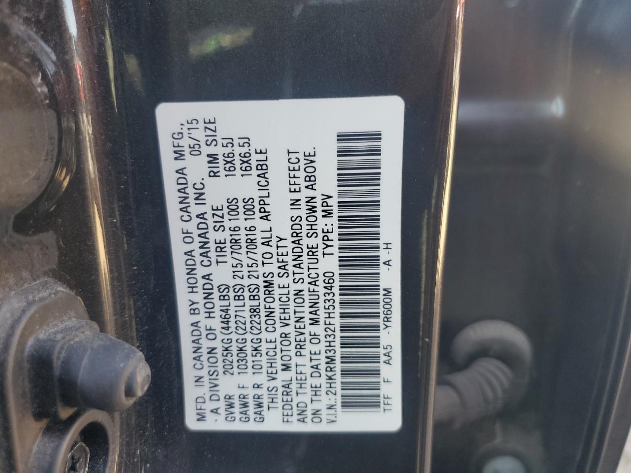 2015 HONDA CR-V