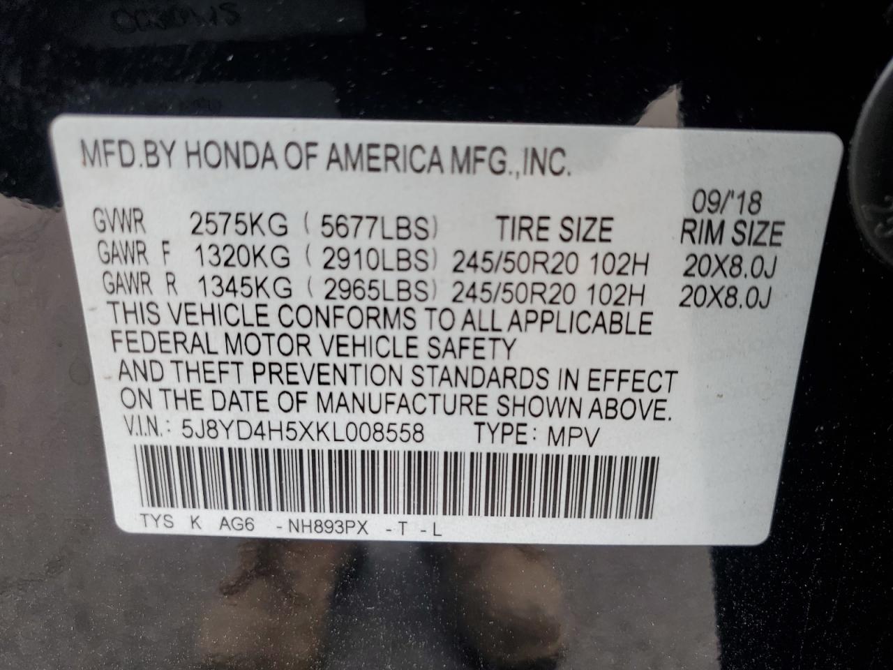 2019 ACURA Accent
