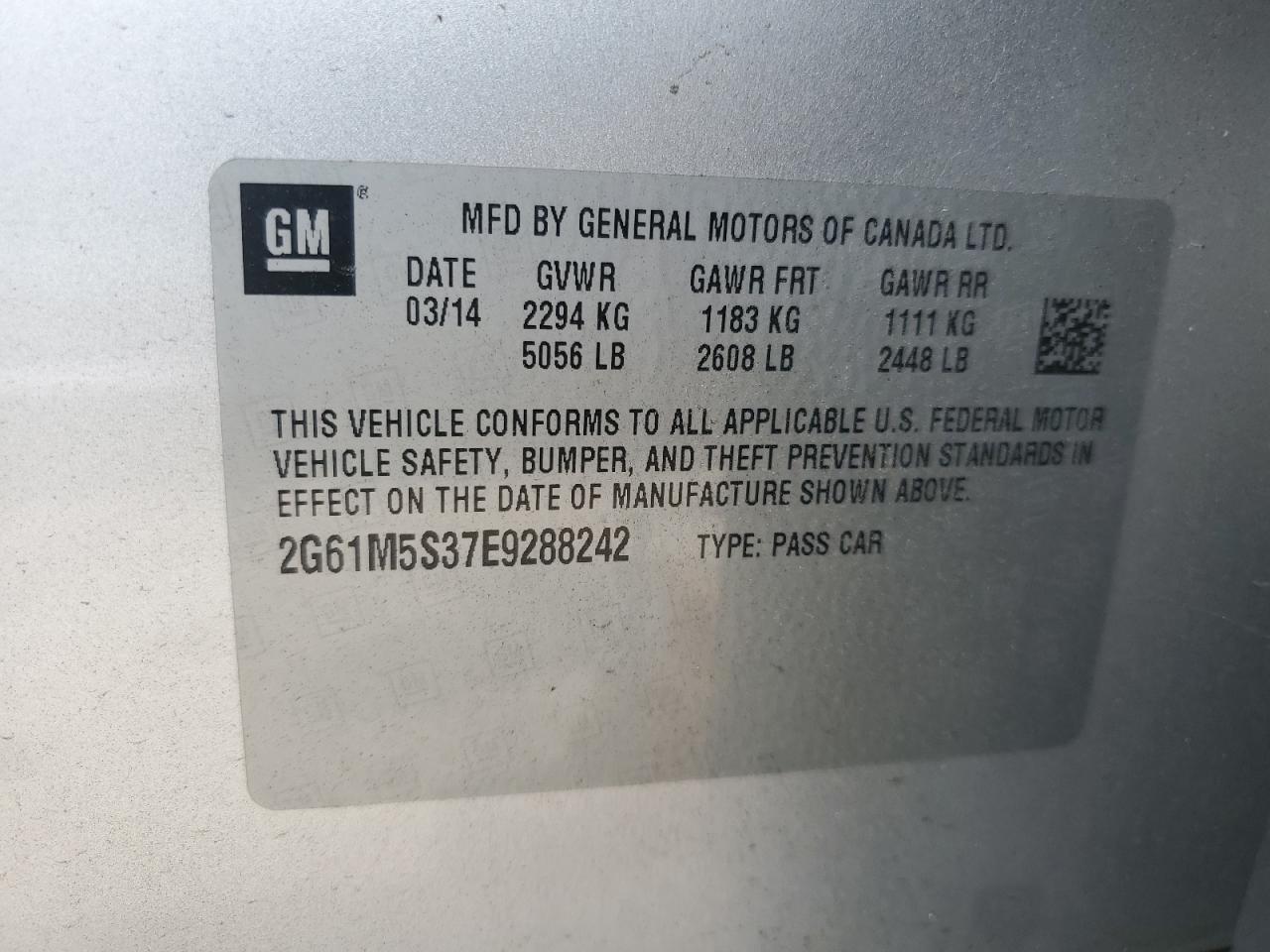 2014 CADILLAC XTS