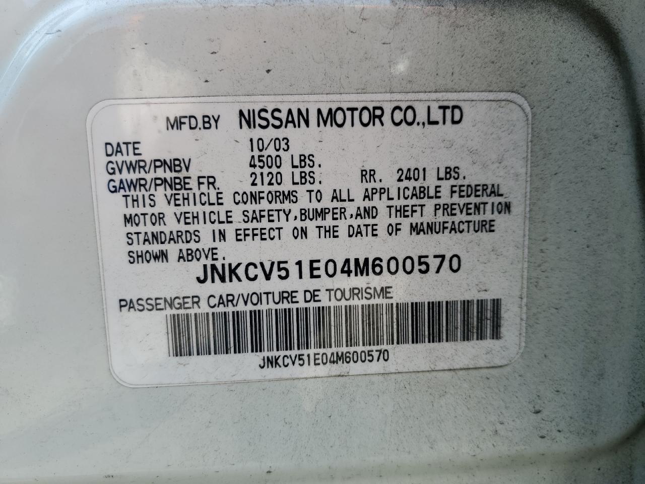 2004 INFINITI G35