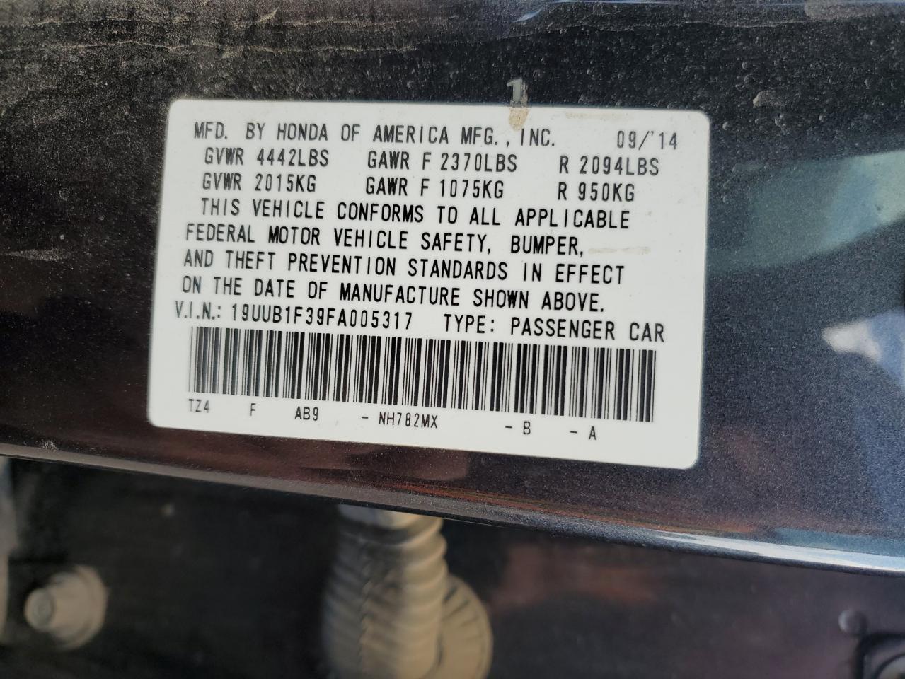 2015 ACURA TLX