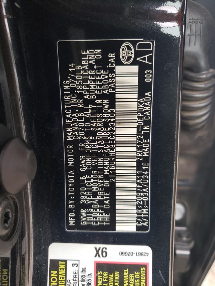2014 TOYOTA COROLLA