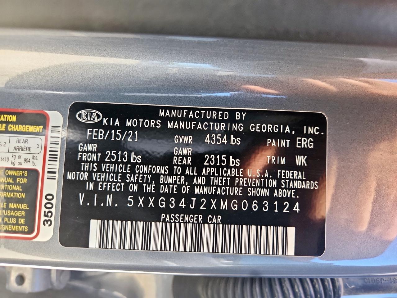 2021 KIA K5