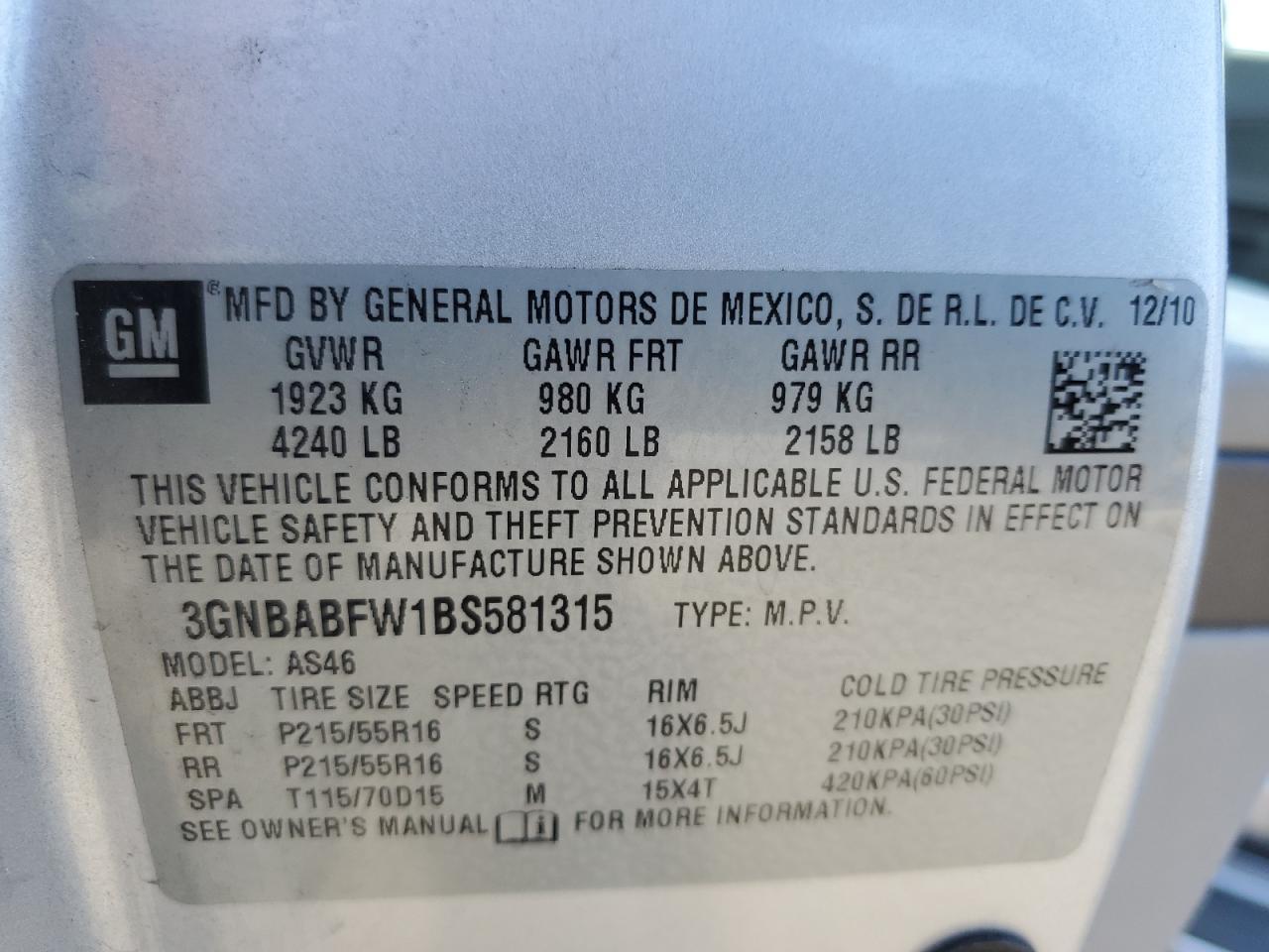 2011 CHEVROLET HHR