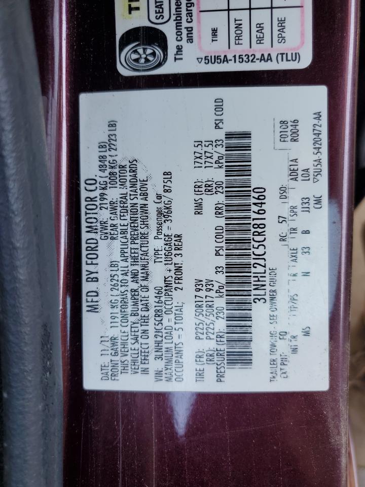 2012 LINCOLN MKZ