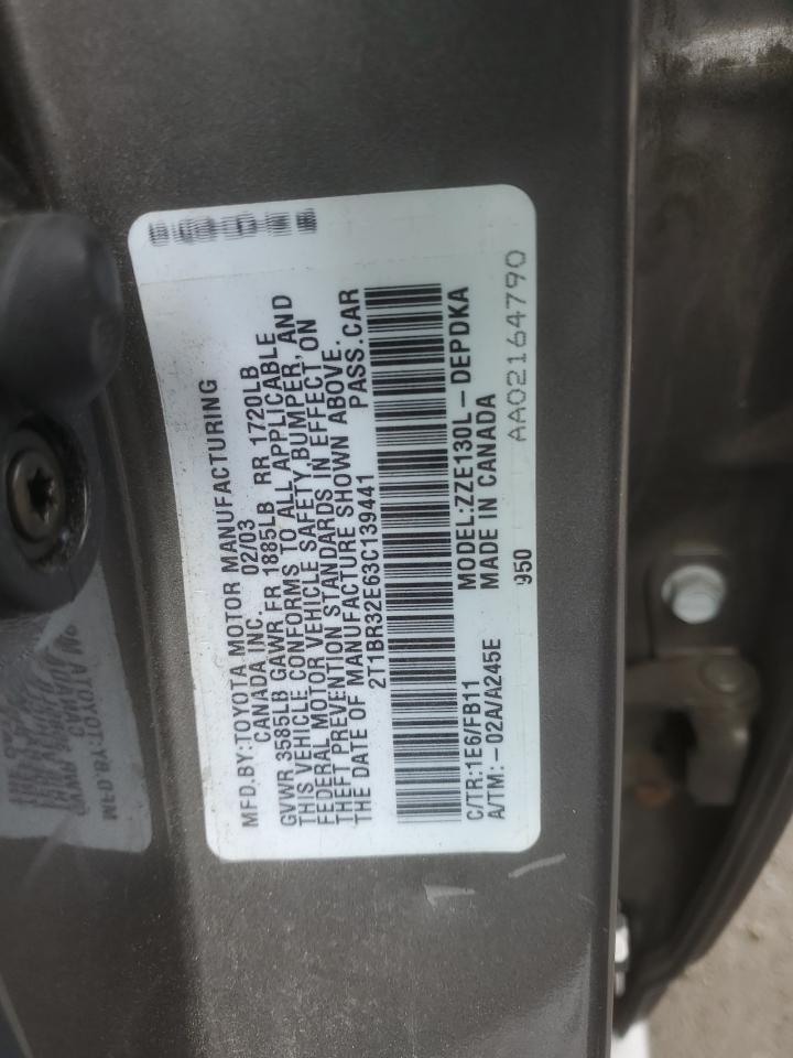 2003 TOYOTA COROLLA