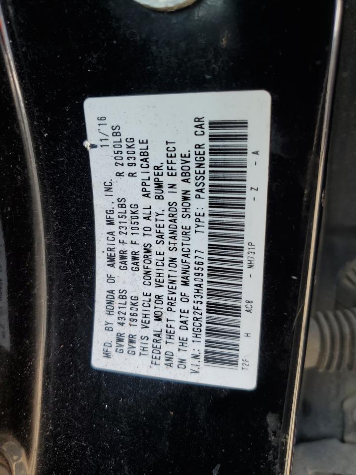 2017 HONDA ACCORD