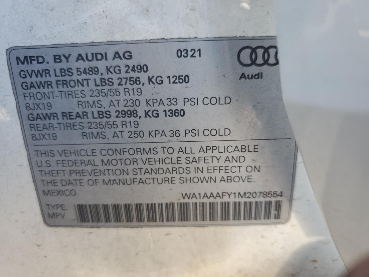2021 AUDI Q5
