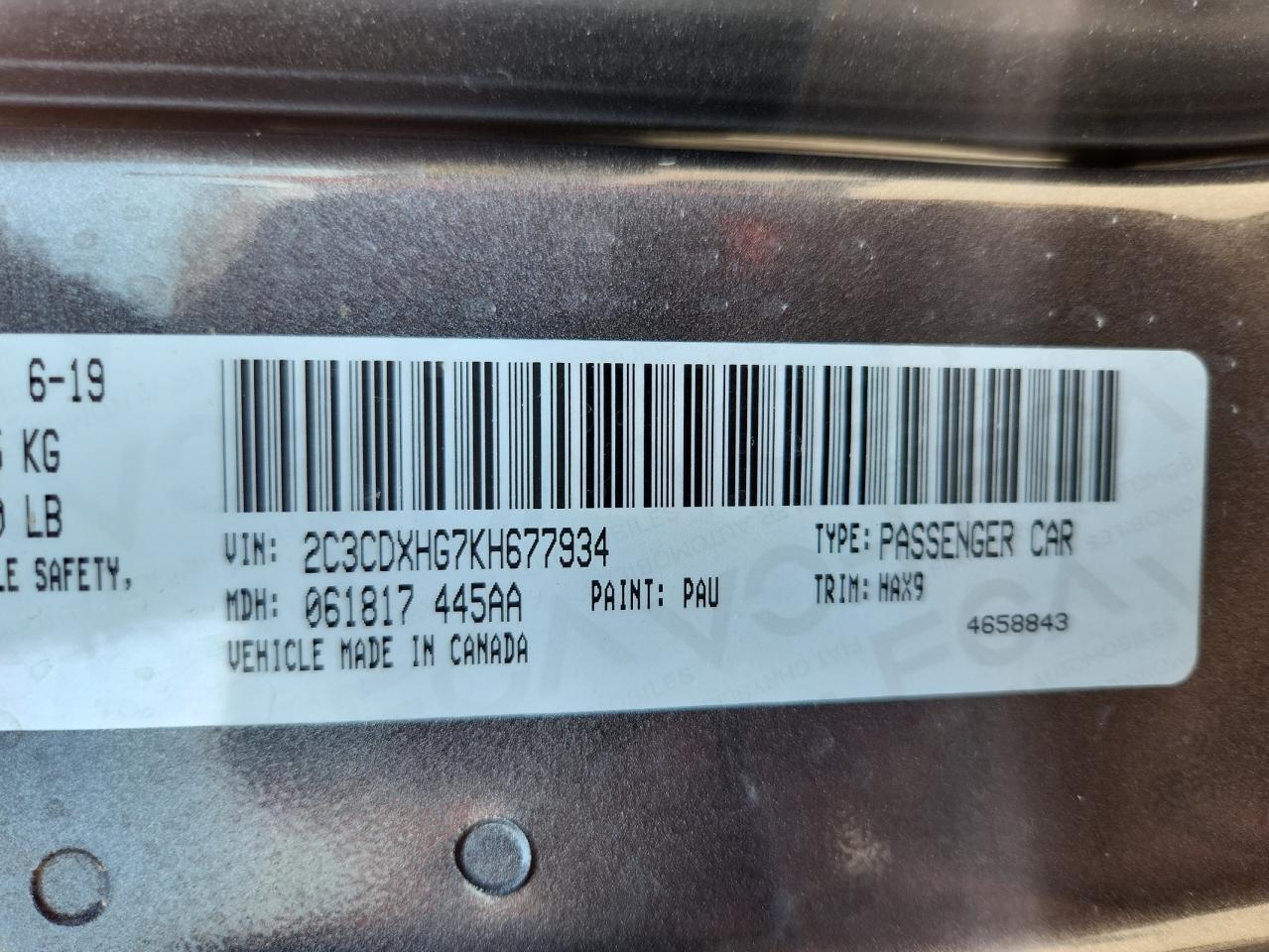 2019 DODGE CHARGER