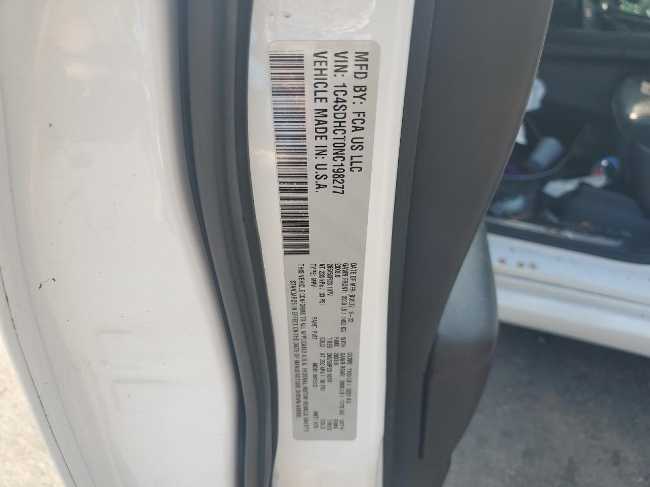 2022 DODGE DURANGO