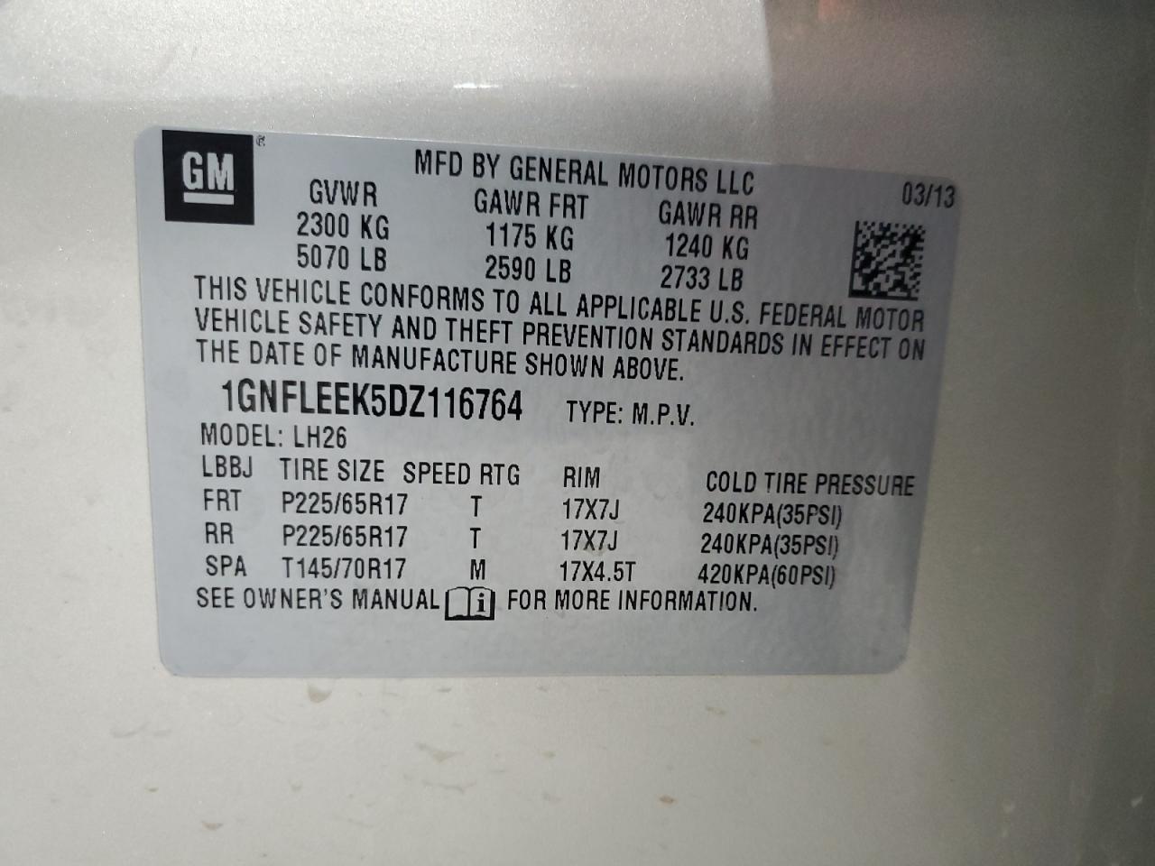 2013 CHEVROLET EQUINOX