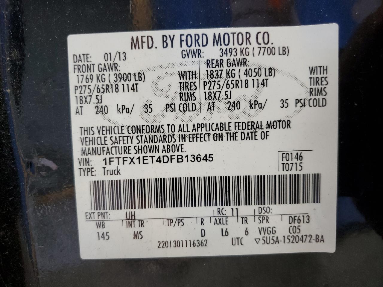2013 FORD F-150