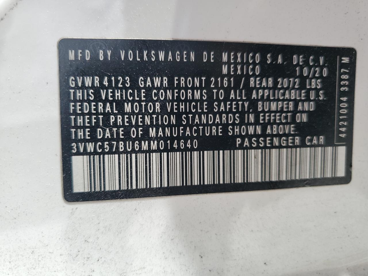 2021 VOLKSWAGEN JETTA
