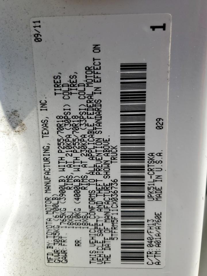 2012 TOYOTA TUNDRA