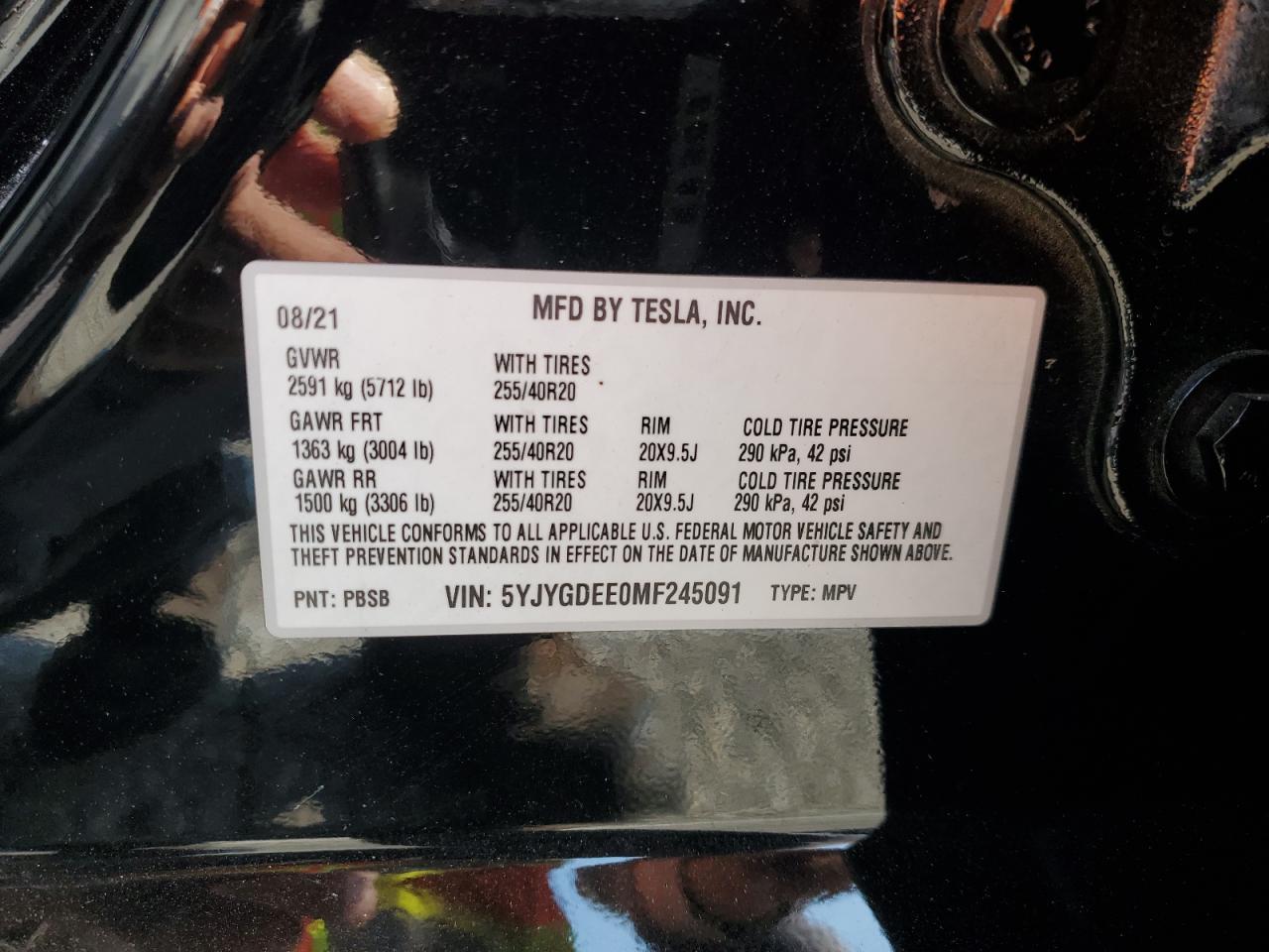 2021 TESLA MODEL Y