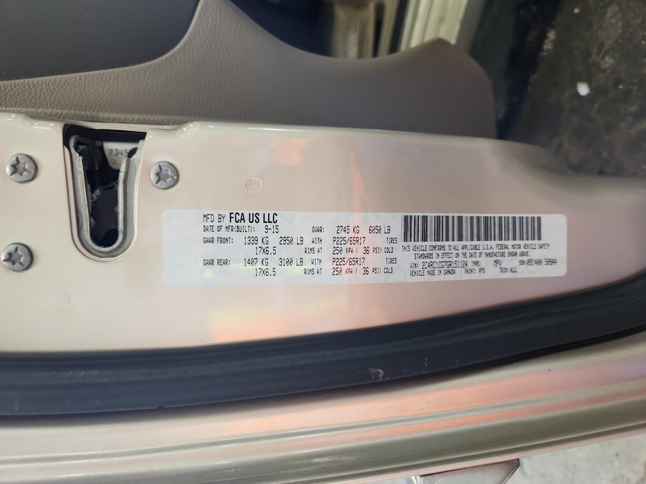 2016 CHRYSLER Town & Country