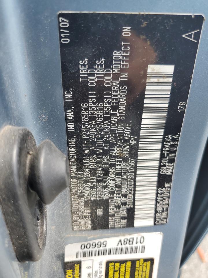 2007 TOYOTA SIENNA